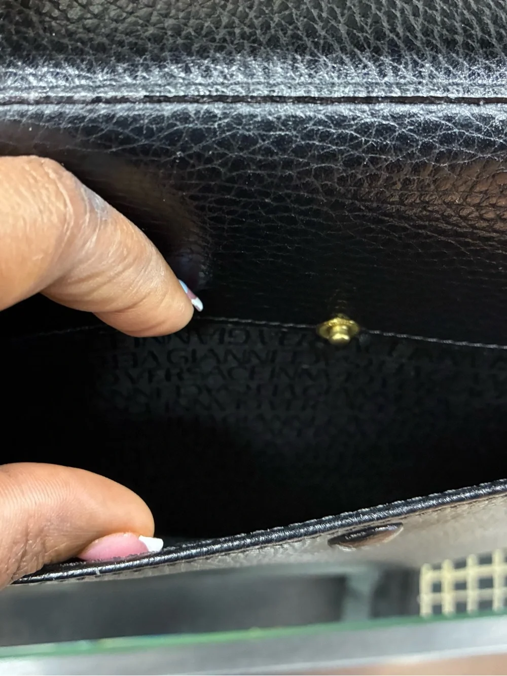 Versace Black Leather Briefcase